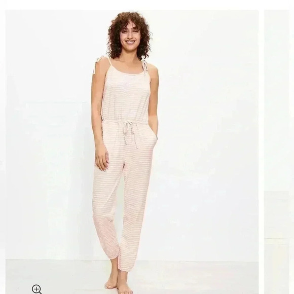 Pajama Romper scoop neck adjustable bow straps size small - Picture 1 of 9